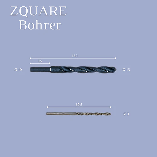 Bohrer-Set 2er - Ø 3mm und Ø 13mm Bohrer